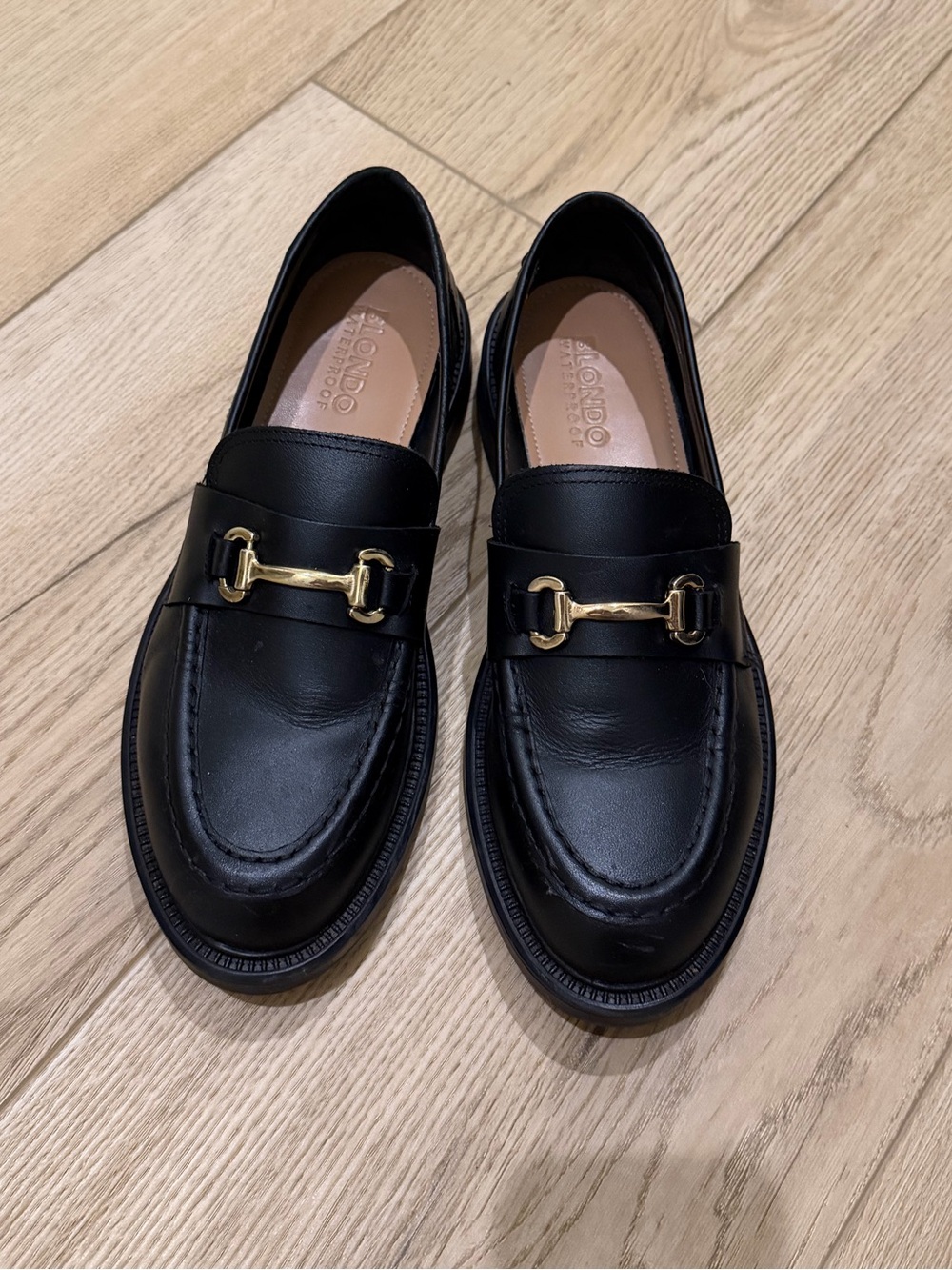 Blondo Black Leather Loafers